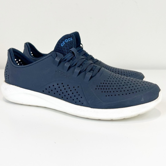 Crocs LiteRide Pacer Blue Perforated Men's Size 12 - Picture 1 of 8